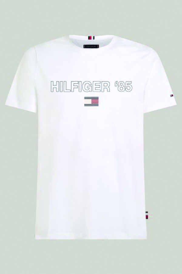 Tommy Hilfiger Baskılı T-shirt BEYAZ