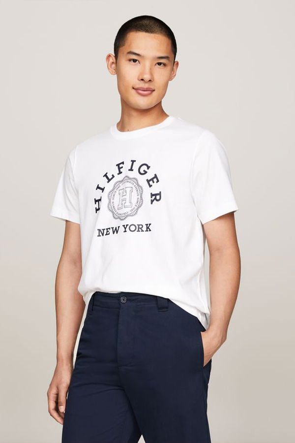 Tommy Hilfiger Erkek T-shirt BEYAZ