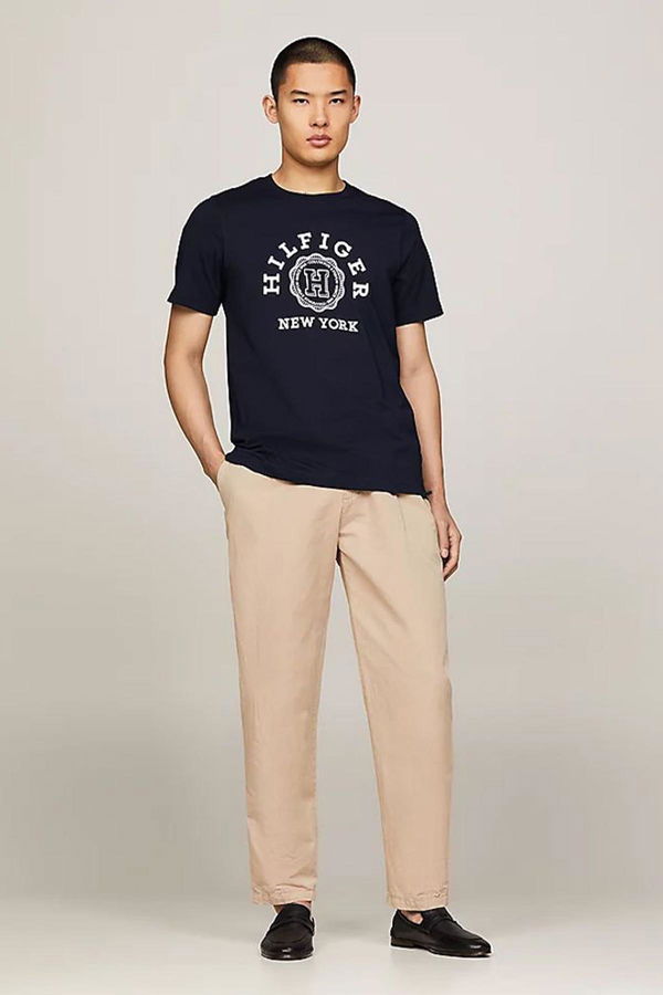 Tommy Hilfiger Bisiklet Yaka Erkek T-shirt LACİVERT