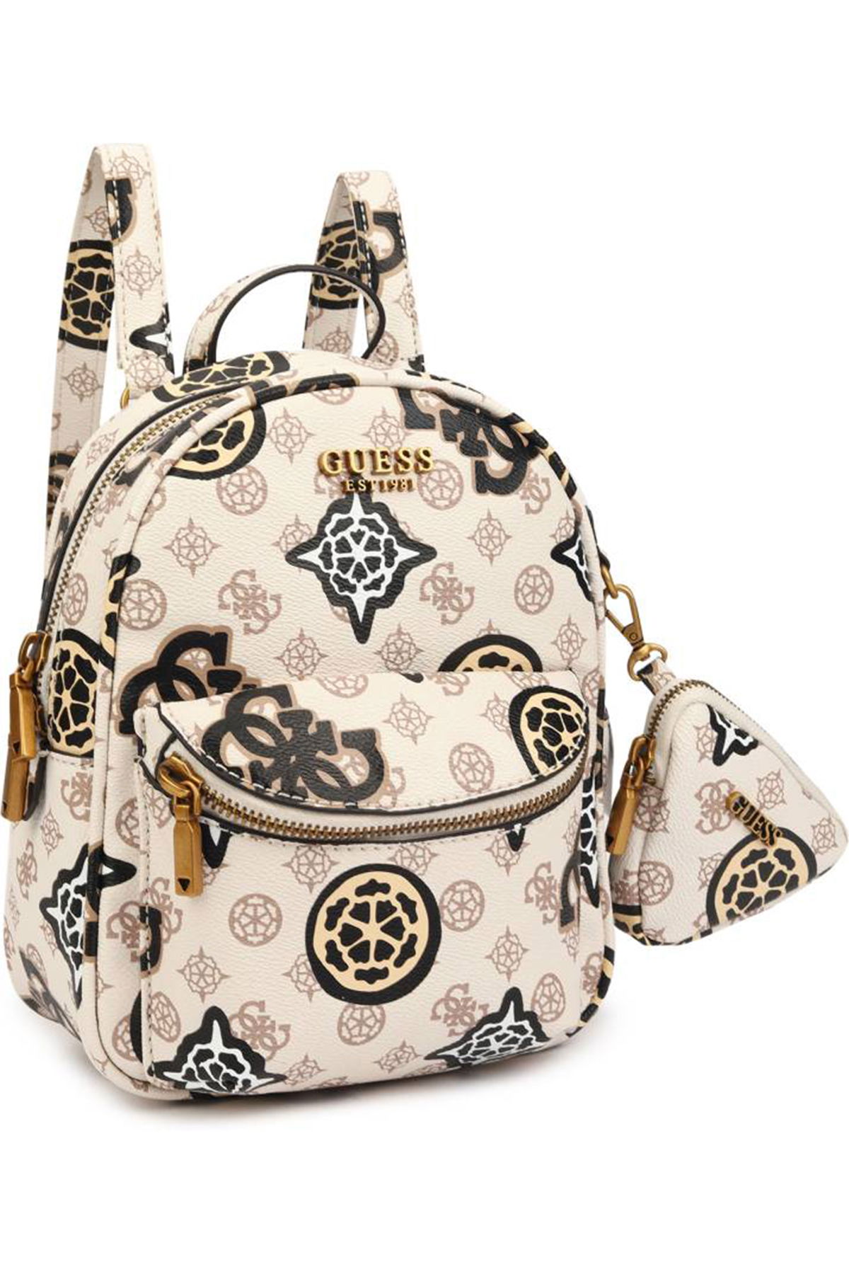 Guess House Logolu Fermuarlı Kadın Sırt Çantası KREM Guess House Logolu Fermuarlı Kadın Sırt Çantası KREM