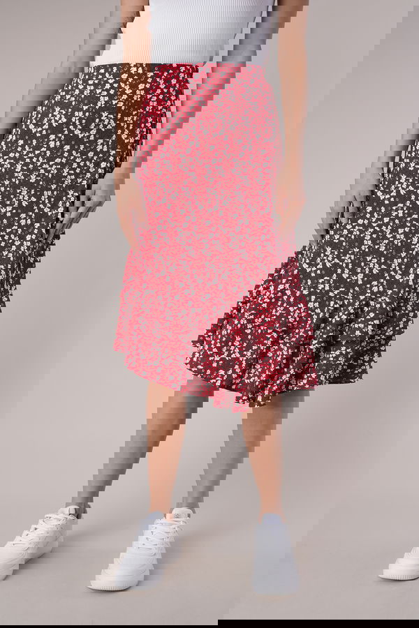 Fırfırlı Desenli Etek BORDO Fırfırlı Desenli Etek BORDO