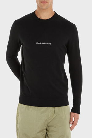 Calvin Klein Bisiklet Yaka Erkek Kazak SİYAH Calvin Klein Bisiklet Yaka Erkek Kazak SİYAH