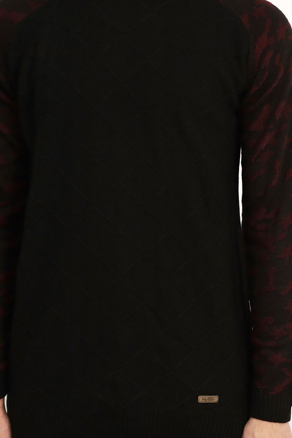 Desenli Kazak BORDO Desenli Kazak BORDO