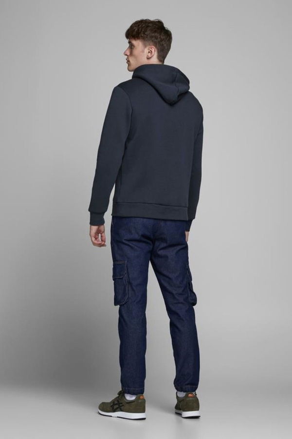 Jack & Jones Baskılı Kapüşonlu Sweat LACIVERT Jack & Jones Baskılı Kapüşonlu Sweat LACIVERT