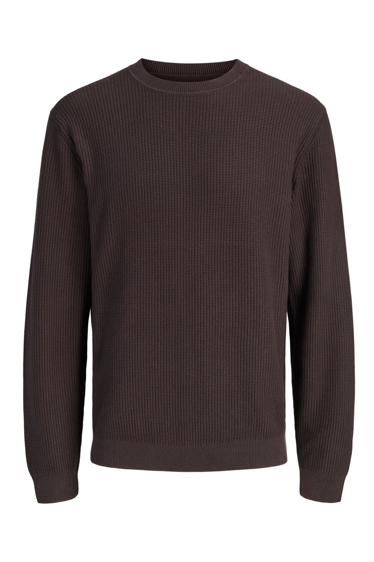 Jack & Jones Bisiklet Yaka Erkek Kazak KAHVERENGI
