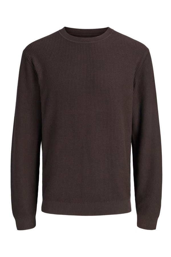Jack & Jones Bisiklet Yaka Erkek Kazak KAHVERENGI