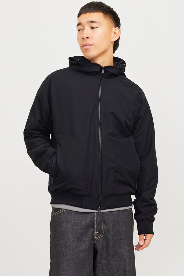 Jack& Jones Kapüşonlu Erkek Mont SIYAH Jack& Jones Kapüşonlu Erkek Mont SIYAH
