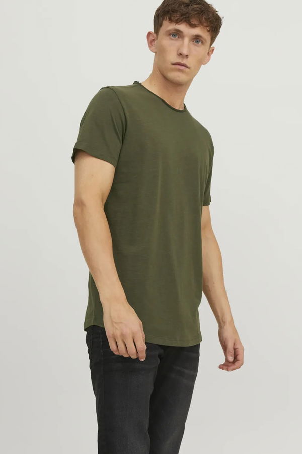 Jack & Jones Erkek Bisiklet Yaka T-shirt Haki