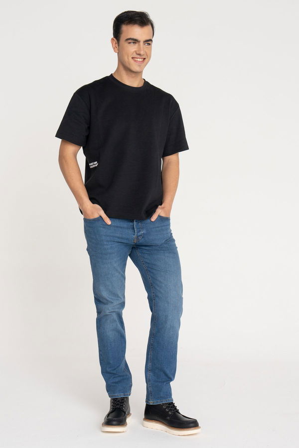 Jack & Jones Erkek Bisiklet Yaka T-shirt SİYAH