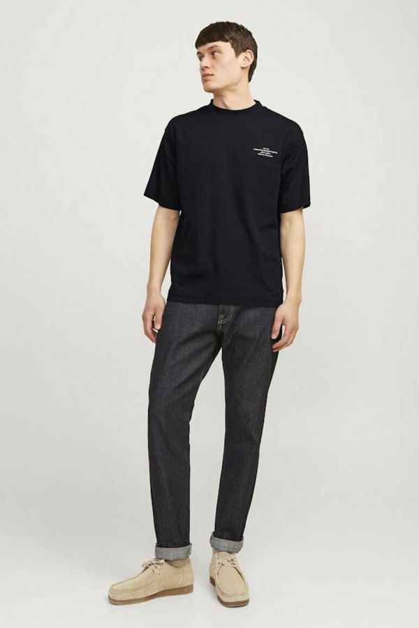 Jack & Jones Erkek Bisiklet Yaka T-shirt SİYAH