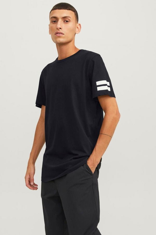 Jack & Jones Erkek Bisiklet Yaka T-shirt SİYAH