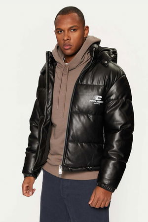 Jack & Jones Erkek Deri Mont SİYAH Jack & Jones Erkek Deri Mont SİYAH