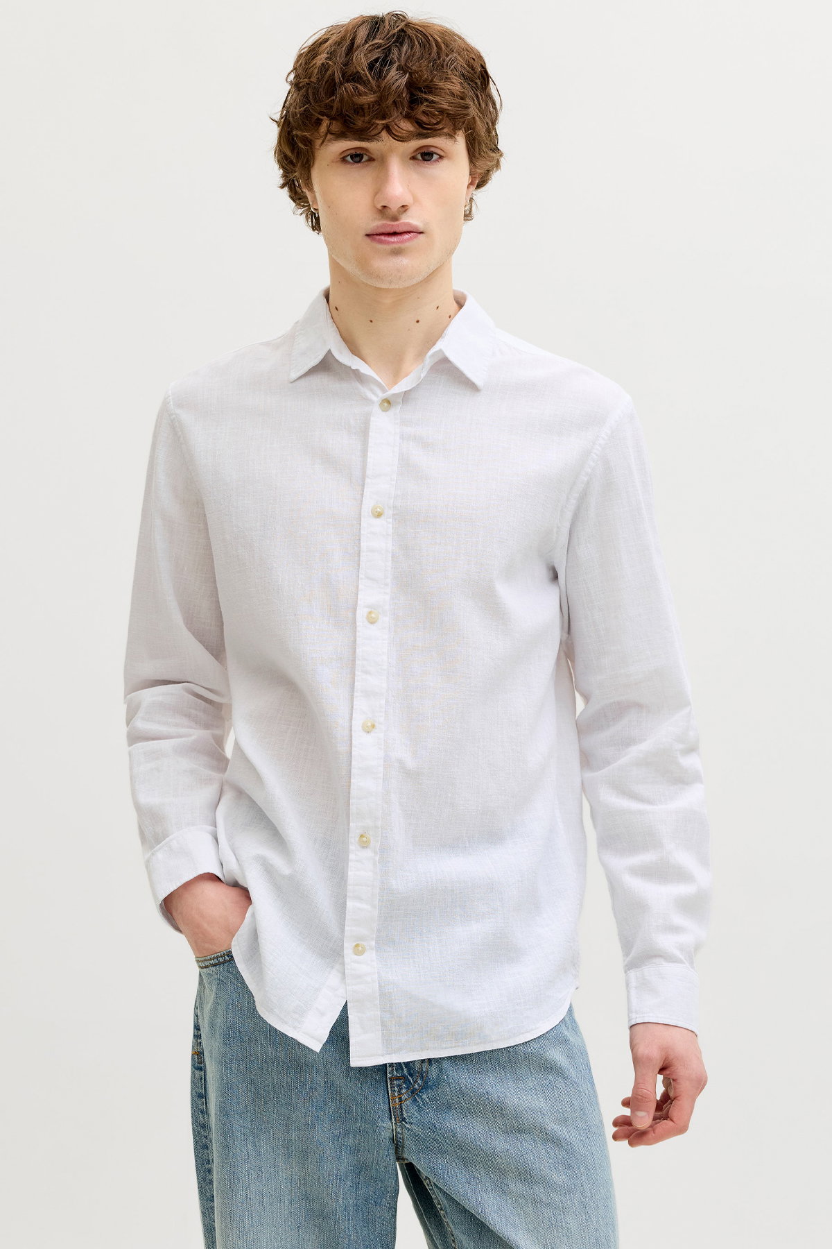 Jack & Jones  Erkek Gömlek Beyaz