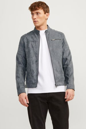 Jack & Jones Erkek Deri Ceket GRİ Jack & Jones Erkek Deri Ceket GRİ