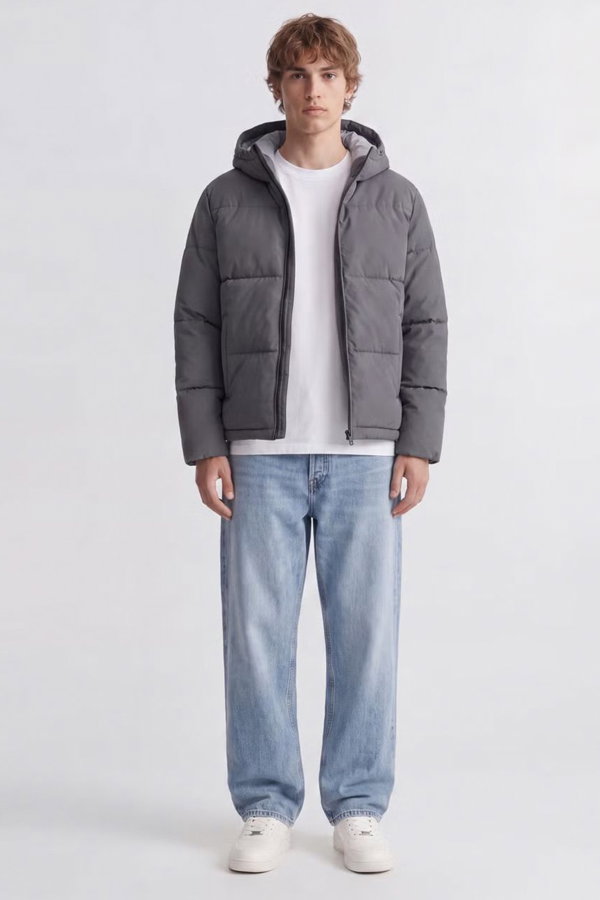 Jack & Jones Jjgalaxy Puffer Erkek Şişme Mont ANTRASIT