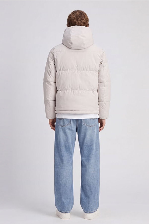Jack & Jones Jjgalaxy Puffer Erkek Şişme Mont BEJ