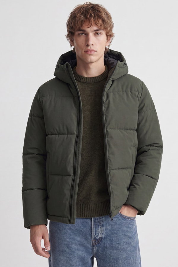 Jack & Jones Jjgalaxy Puffer Erkek Şişme Mont HAKI