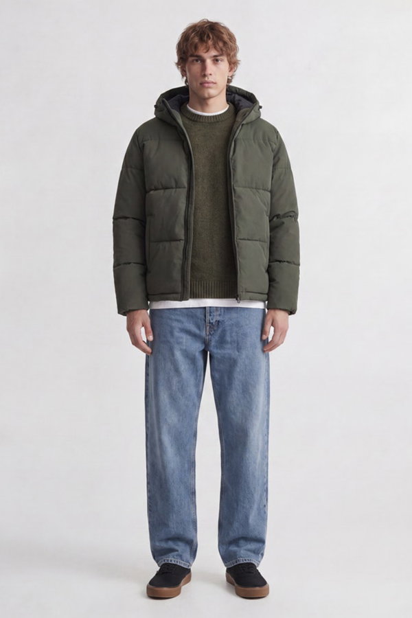 Jack & Jones Jjgalaxy Puffer Erkek Şişme Mont HAKI