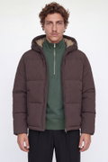 Jack & Jones Jjgalaxy Puffer Erkek Şişme Mont KAHVERENGI