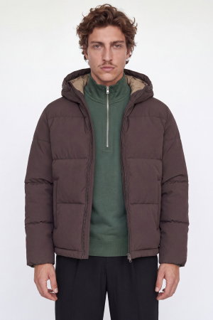 Jack & Jones Jjgalaxy Puffer Erkek Şişme Mont KAHVERENGI