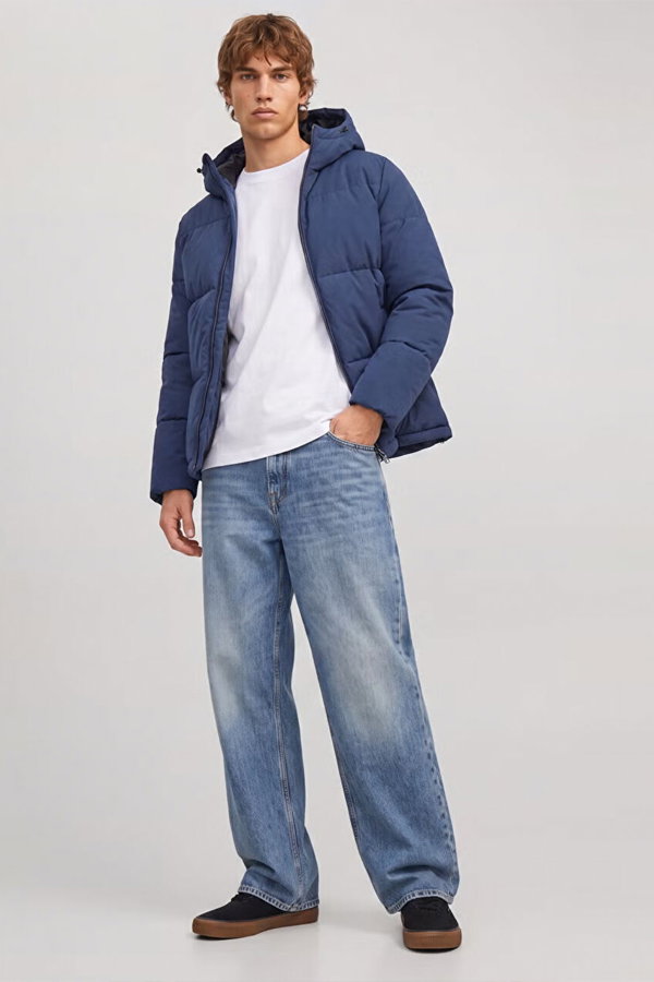 Jack & Jones Jjgalaxy Puffer Erkek Şişme Mont LACIVERT