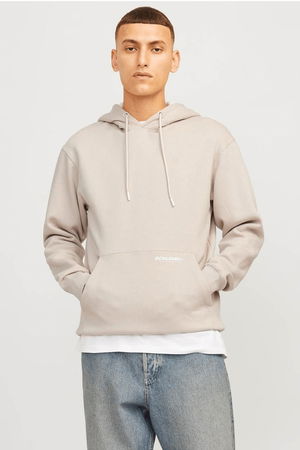 Jack & Jones Kanguru Cepli Erkek Sweat BEJ Jack & Jones Kanguru Cepli Erkek Sweat BEJ