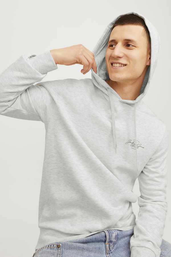 Jack & Jones Kapüşonlu Erkek Sweat GRİ