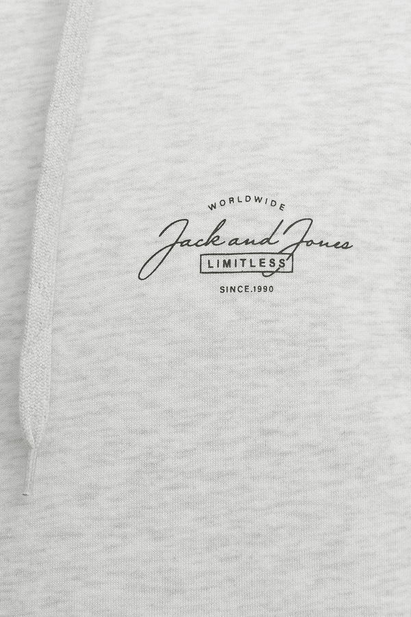 Jack & Jones Kapüşonlu Erkek Sweat GRİ