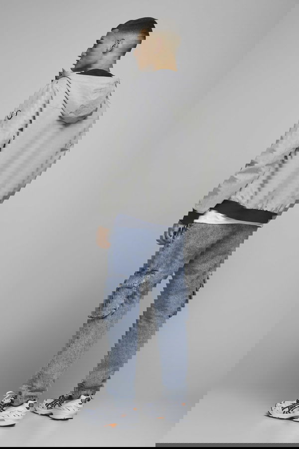 Jack & Jones Kapüşonlu Mont GRI MELANJ Jack & Jones Kapüşonlu Mont GRI MELANJ