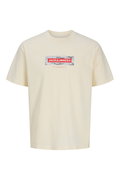 Jack & Jones Logo Baskılı Erkek T-shirt BEJ