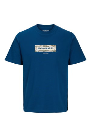 Jack & Jones Logo Baskılı Erkek T-shirt İNDİGO
