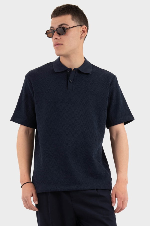 Jack & Jones Polo Yaka Erkek T-shirt LACIVERT
