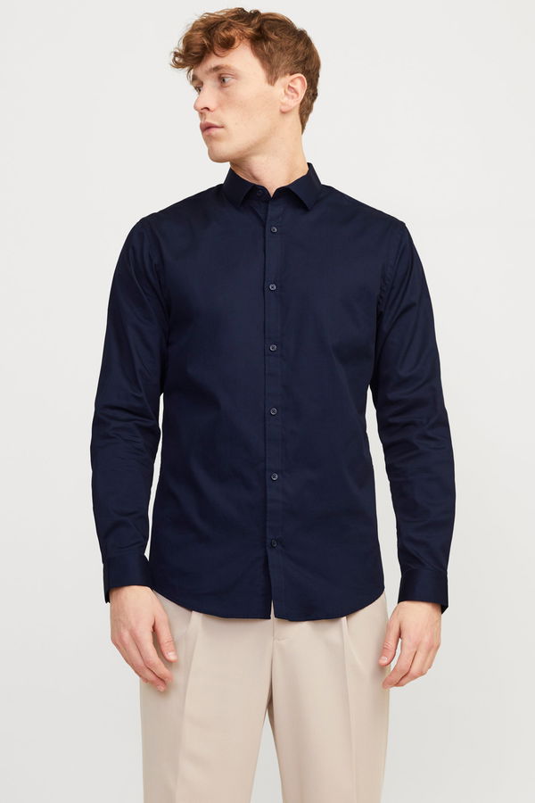 Jack & Jones Slim Fit Erkek Gömlek LACIVERT Jack & Jones Slim Fit Erkek Gömlek LACIVERT