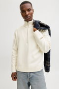 Jack & Jones Yarım Fermuarlı Erkek Kazak EKRU