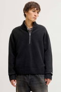 Jack & Jones Yarım Fermuarlı Erkek Kazak SIYAH