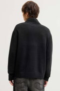 Jack & Jones Yarım Fermuarlı Erkek Kazak SIYAH