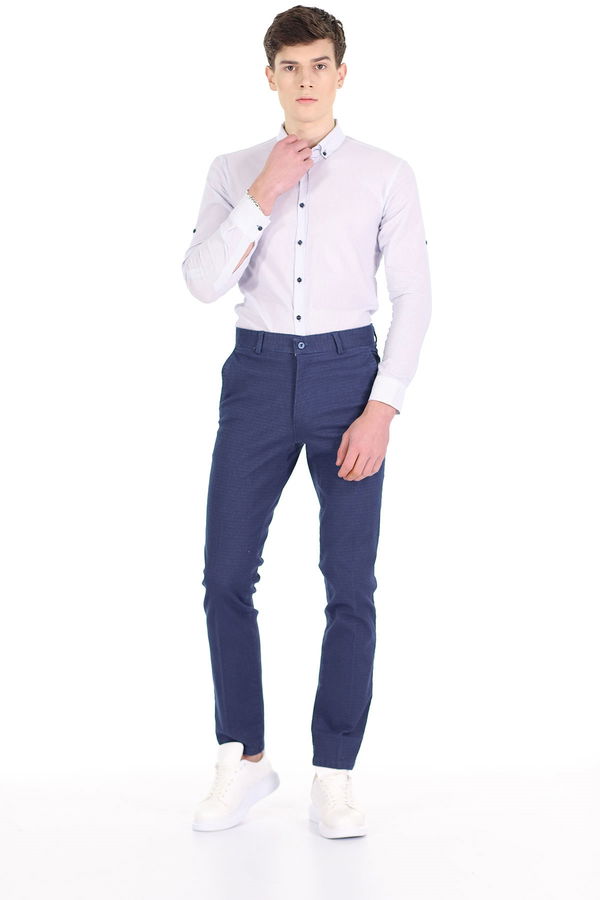 Jakarlı Pantolon LACIVERT Jakarlı Pantolon LACIVERT