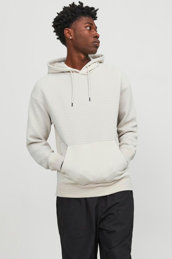 Jack & Jones Kapşonlu Kanguru Cepli Sweat BEJ