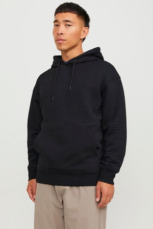 Jack & Jones Kapşonlu Kanguru Cepli Sweat SİYAH Jack & Jones Kapşonlu Kanguru Cepli Sweat SİYAH