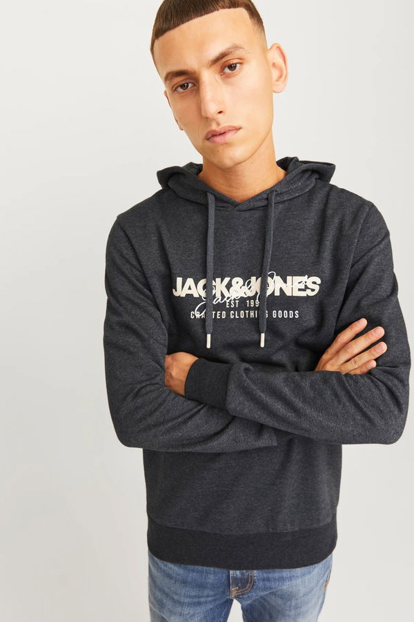 Jack & Jones Baskılı Erkek Sweat ANTRASİT