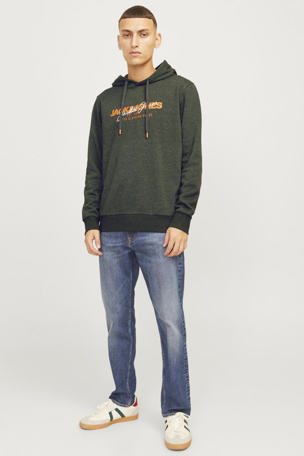 Jack & Jones Baskılı Erkek Sweat Haki