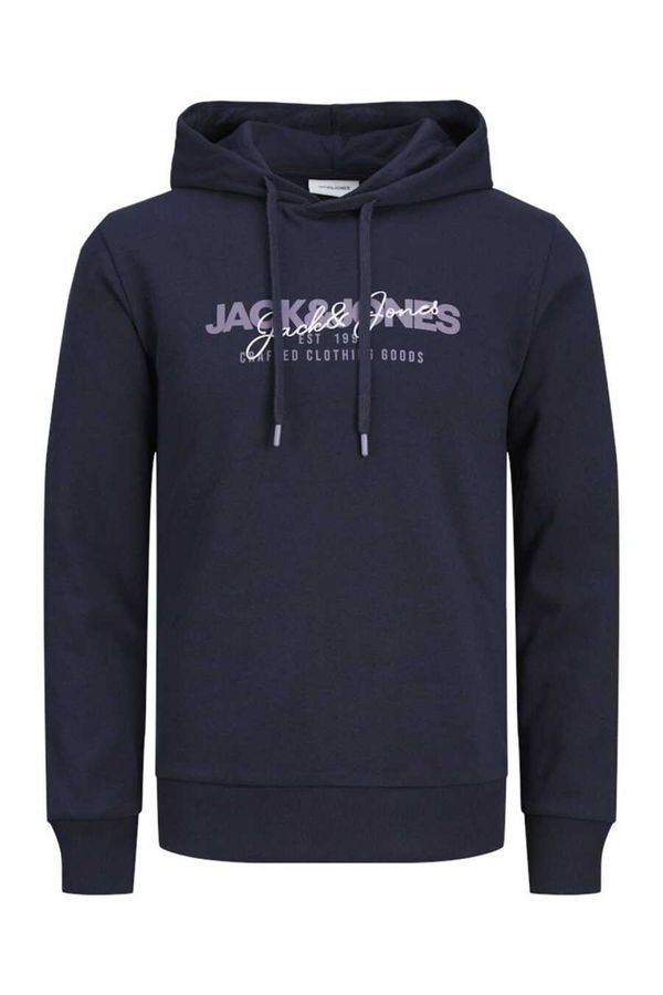 Jack & Jones Baskılı Erkek Sweat LACİVERT