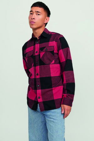Jack & Jones Ekose Gömlek KIRMIZI Jack & Jones Ekose Gömlek KIRMIZI