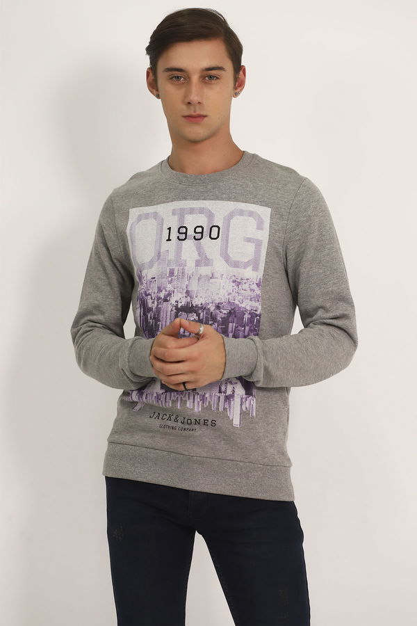 Jack & Jones Baskılı Sweat GRI Jack & Jones Baskılı Sweat GRI