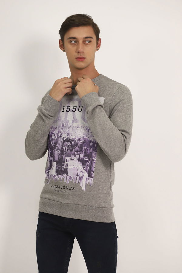 Jack & Jones Baskılı Sweat GRI Jack & Jones Baskılı Sweat GRI