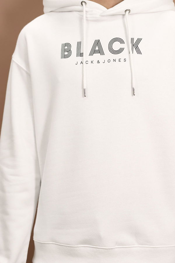 Jack & Jones Kapüşonlu Baskılı Sweat BEYAZ Jack & Jones Kapüşonlu Baskılı Sweat BEYAZ