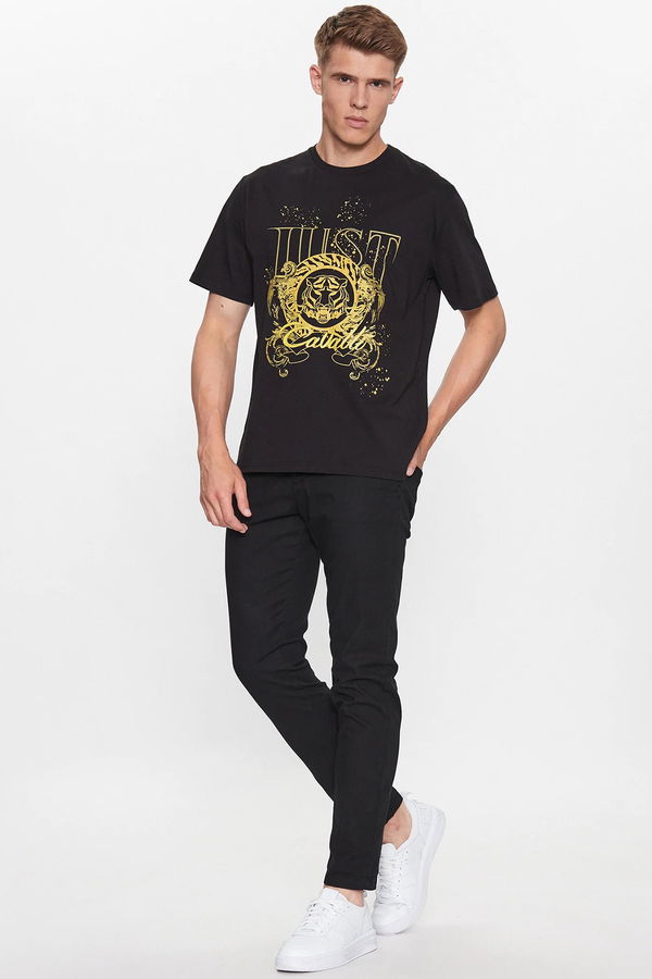 Just Cavalli Erkek T-shirt SİYAH-GOLD