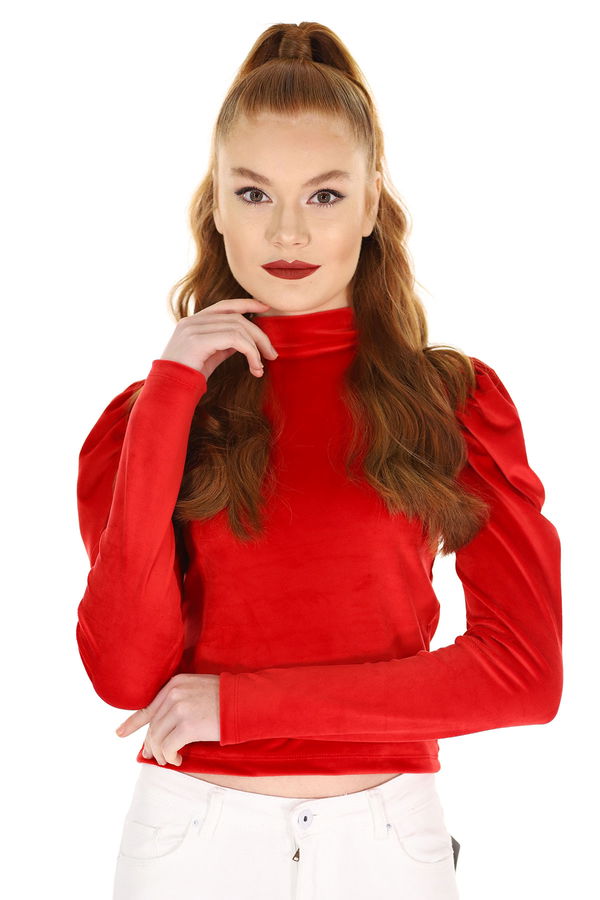 Gabria Kadife Kol Büzgülü Sweat Gabria Kadife Kol Büzgülü Sweat