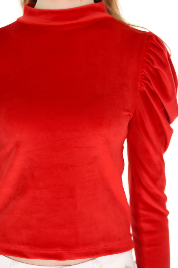 Gabria Kadife Kol Büzgülü Sweat Gabria Kadife Kol Büzgülü Sweat
