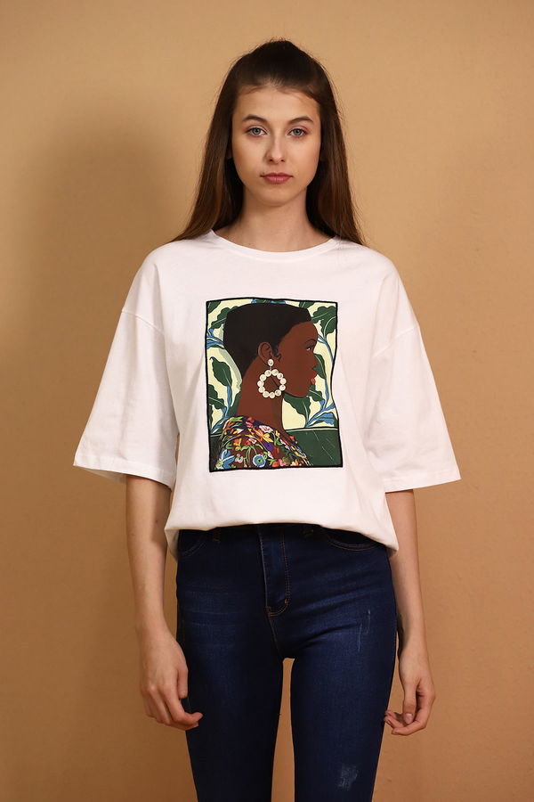 Gabria Kız Baskılı T-shirt